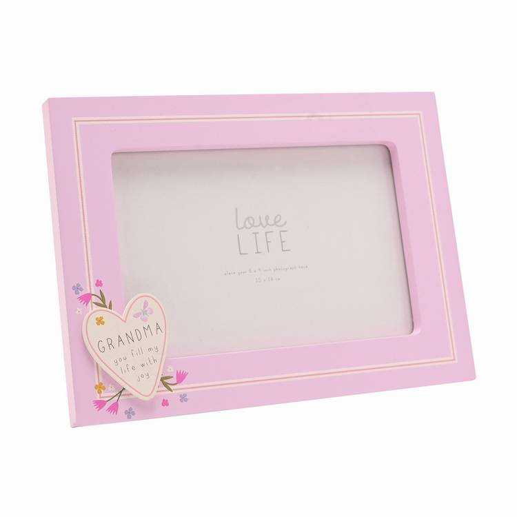 Widdop Love Life heart photo frame 6x4, imported from the UK