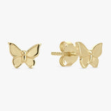 Revere gold plated sterling silver butterfly earrings, UK version