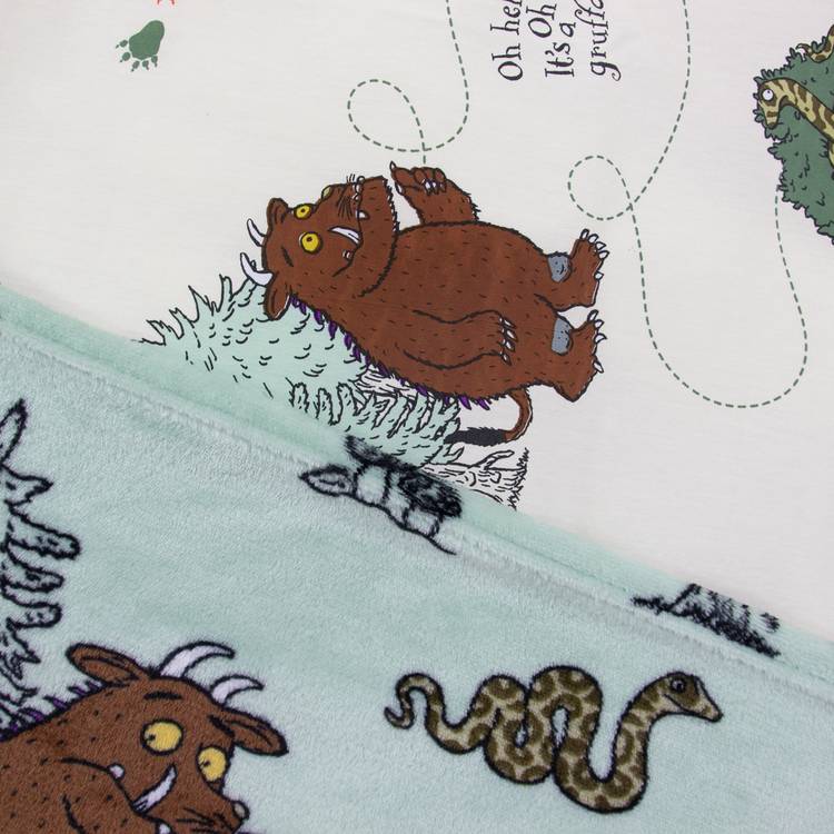 The Gruffalo fleece throw sage 150x100cm, UK version