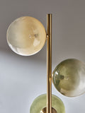 MADE.COM brass green ombre globe floor lamp, UK version