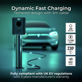 Masterplug EV charger Type 2 7.4kW 5m - British product