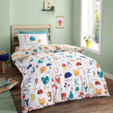 RHS Woodland Alphabet bedding set single - British product