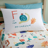RHS Woodland Alphabet bedding set single - British product