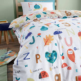 RHS Woodland Alphabet bedding set single - British product