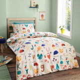 RHS Woodland Alphabet bedding set single - British product