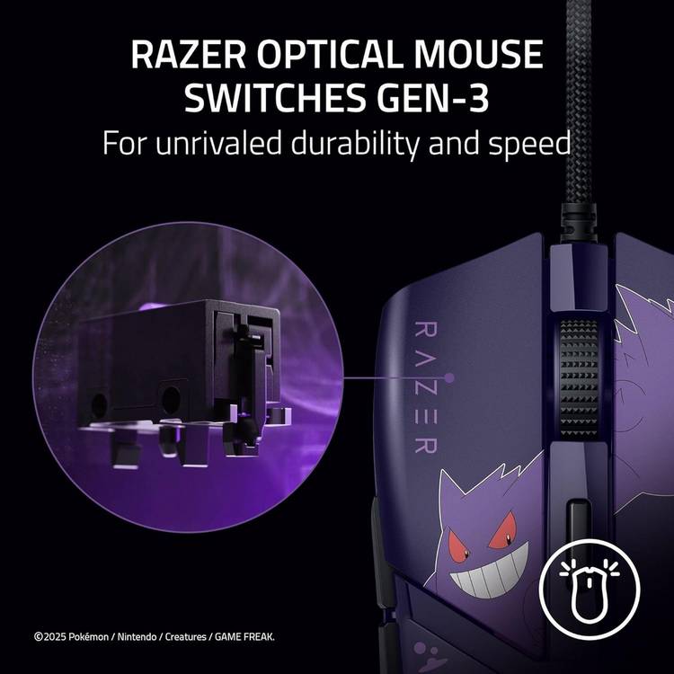 Razer gaming mouse Pokémon Gengar Edition (British brand)