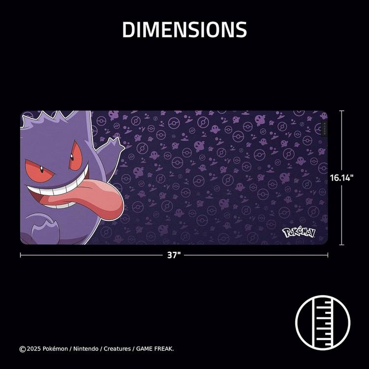 Razer mouse mat Pokémon Gengar Edition XXL, imported from the UK