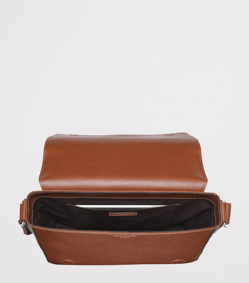 Aspinal of London Leather Reporter messenger bag, imported from the UK