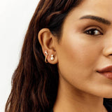 Revere gold plated marquise stud earrings, imported from the UK