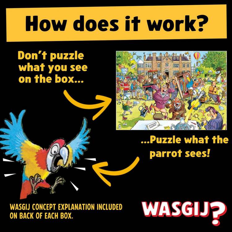 Wasgij Retro Antique Hunt jigsaw puzzle 1000 pieces, UK version