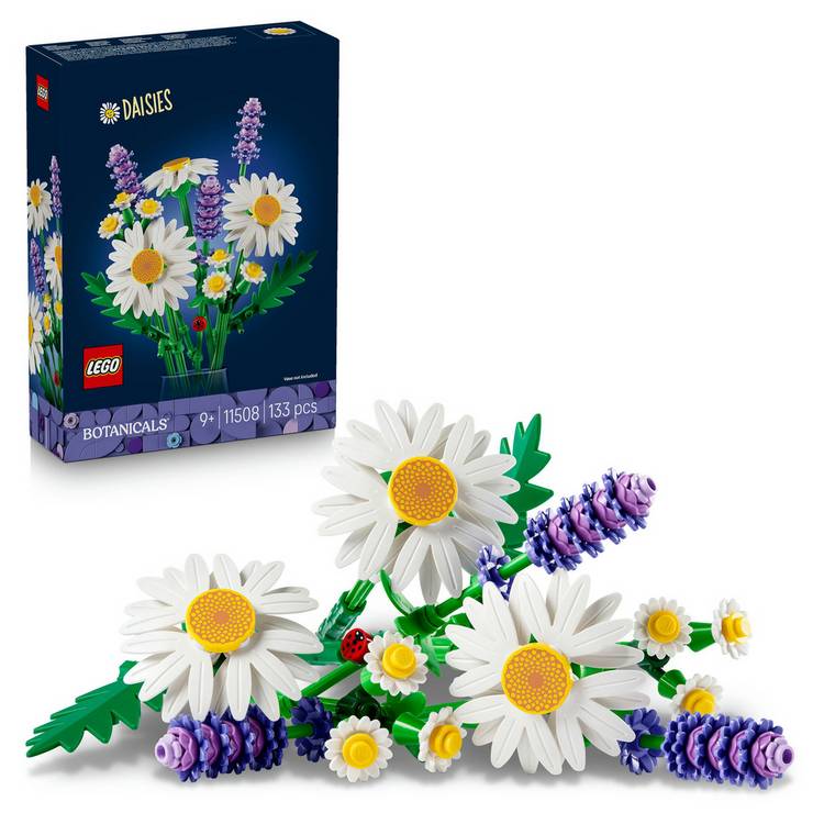 LEGO Botanicals Daisies artificial flower building set 133 pieces (British brand)