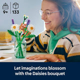 LEGO Botanicals Daisies artificial flower building set 133 pieces (British brand)