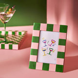 Argos Habitat Brights Checkerboard Pink & Green Resin Picture Frame 4x6- Buy online at McGrocer