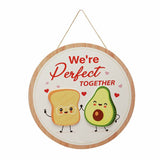 Widdop avocado and toast hanging plaque - British product