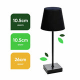 Streetwize solar table lamp black pack of 2 (British brand)
