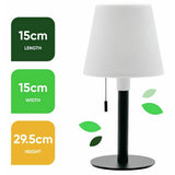 Streetwize white solar table lamp 26cm tall - British product