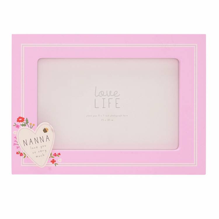 Widdop Love Life heart photo frame 6x4 inch - British product