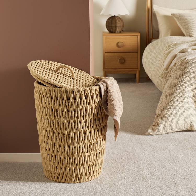 Argos Home 50L chunky knit laundry basket, imported from the UK