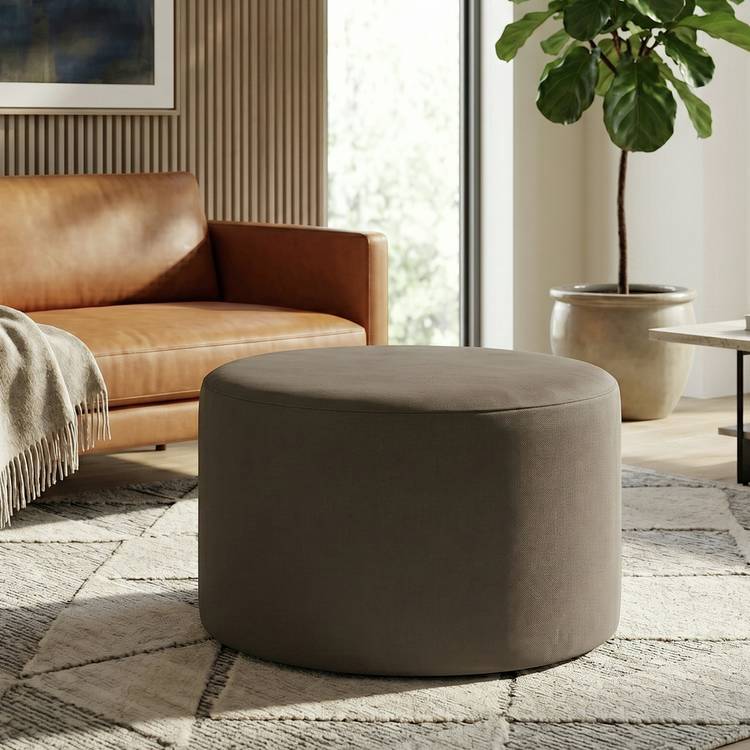 Kaikoo Round Drum Beanbag in Mocha - British product