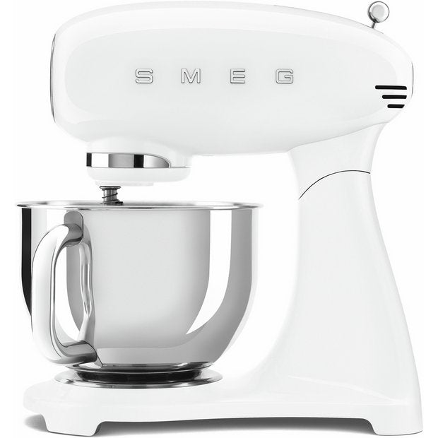 Smeg white stand mixer SMF05WHUK, imported from the UK