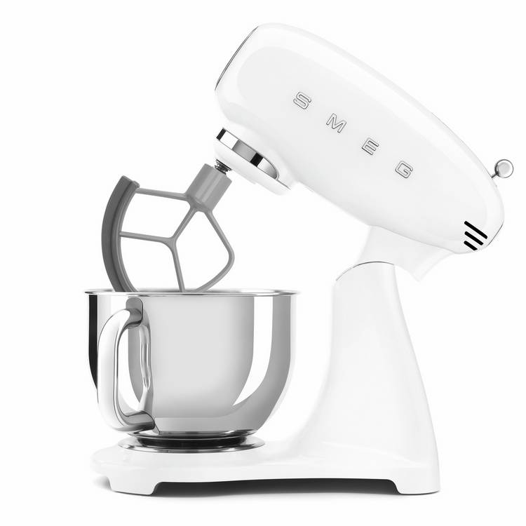 Smeg white stand mixer SMF05WHUK, imported from the UK