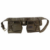 Rolson oil-tanned double tool belt with pockets (British brand)