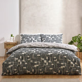 Catherine Lansfield black white geometric single bedding set, imported from the UK