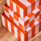 Habitat trinket box set pink and red, imported from the UK