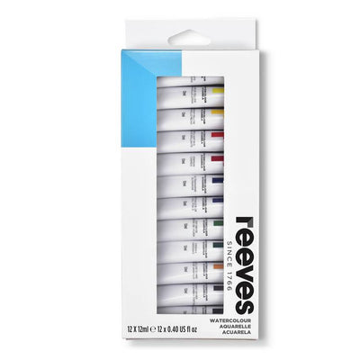 Argos Reeves Watercolour 12 Essential Colours Tube Set- Buy online at McGrocer