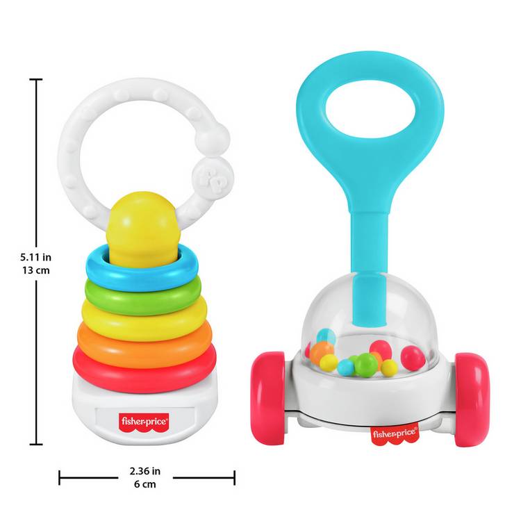 Fisher Price baby rattle set 2-pack (British brand)