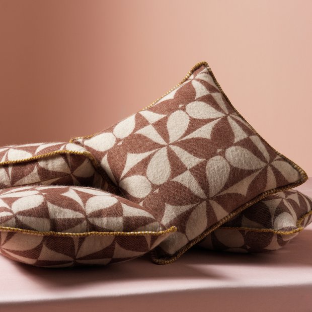 Habitat x Scion Attolo cushion brown 43x43cm, UK version