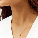 Revere 9ct gold plated heart pendant necklace 46cm chain, UK version