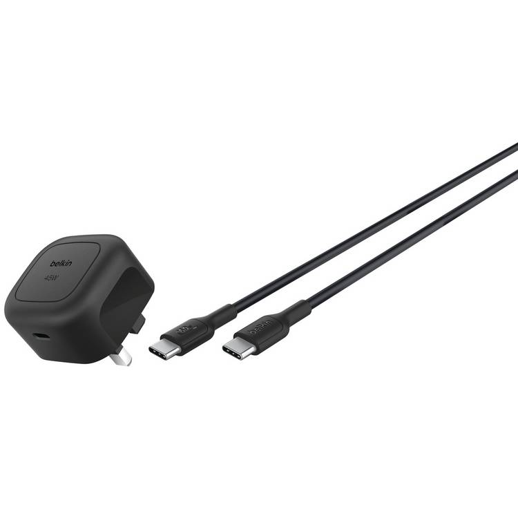 Belkin 45W USB-C slimline wall charger with cable, UK version