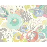 Origin Murals abstract floral pastel blue wall mural, imported from the UK