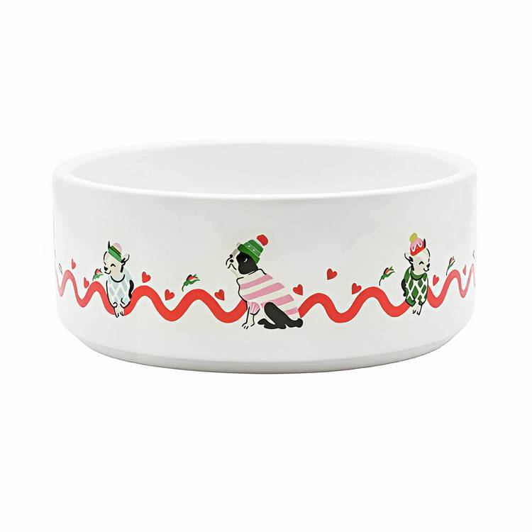 Cath Kidston ceramic pet bowl Hearts and Roses Large (British brand)