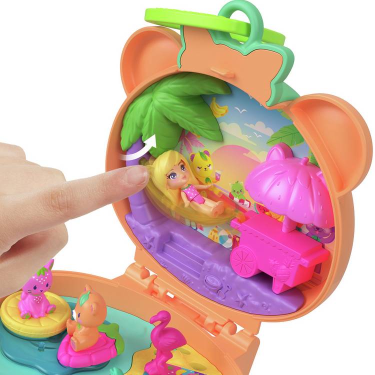Polly Pocket plushie bear compact doll playset - British product