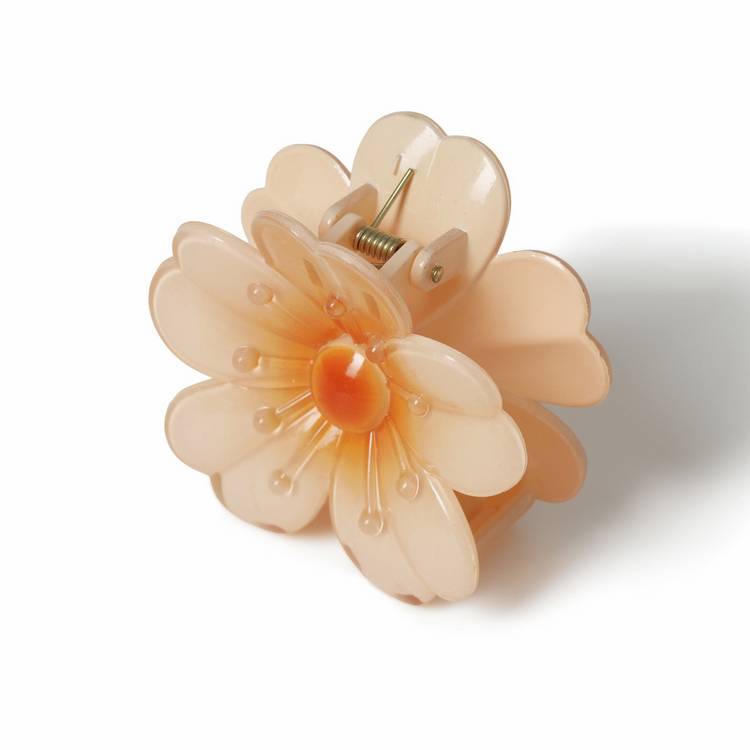 Flitzy peach flower claw clip (British brand)