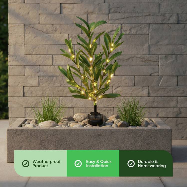 Streetwize olive tree solar lights pack of 2, UK version