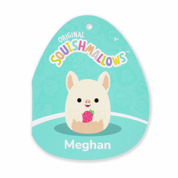 Squishmallows Meghan the Cream Fruit Bat 7.5-inch plush toy, UK version