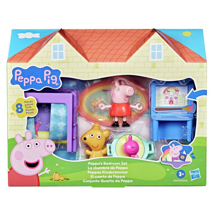 Peppa Pig Bedroom Playset 8 piece, imported from the UK