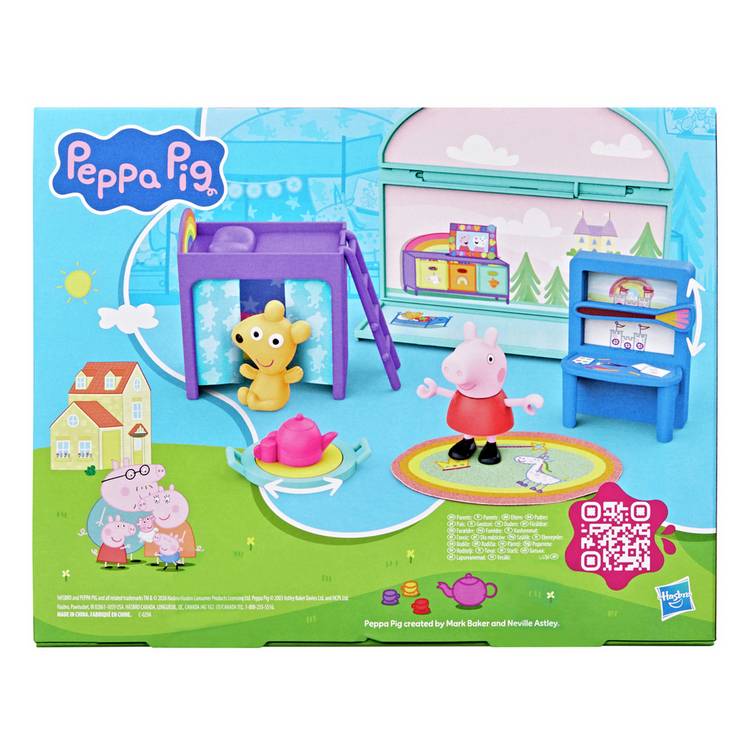 Peppa Pig Bedroom Playset 8 piece, imported from the UK