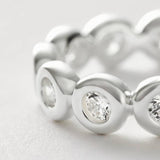Revere sterling silver cubic zirconia eternity ring medium, UK version