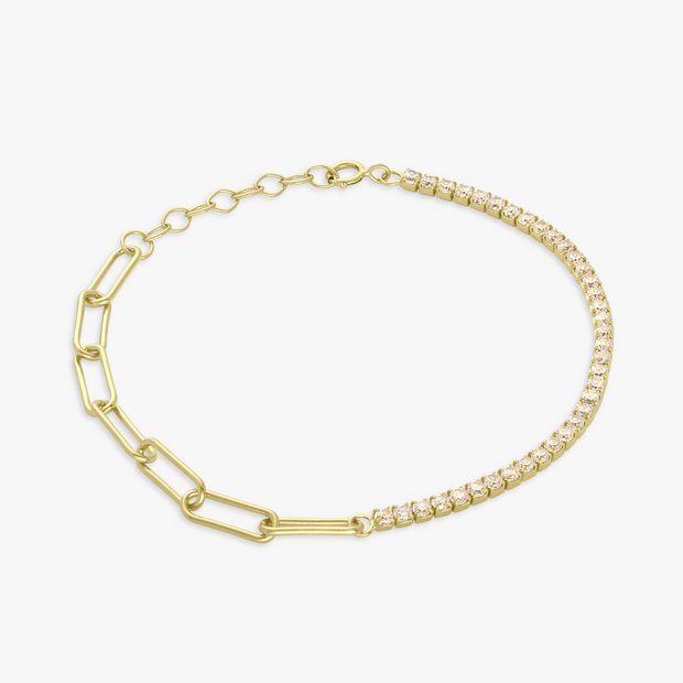 Revere gold plated split chain bracelet 19.05cm - British product