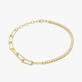 Revere gold plated split chain bracelet 19.05cm - British product