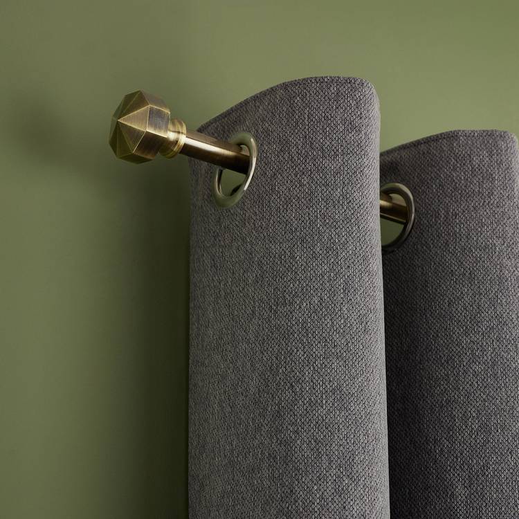 Argos Home extendable brass octagon curtain pole 165-300cm, imported from the UK