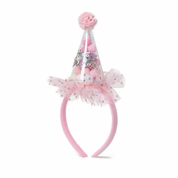 Flitzy Birthday Pom Pom Headband, imported from the UK