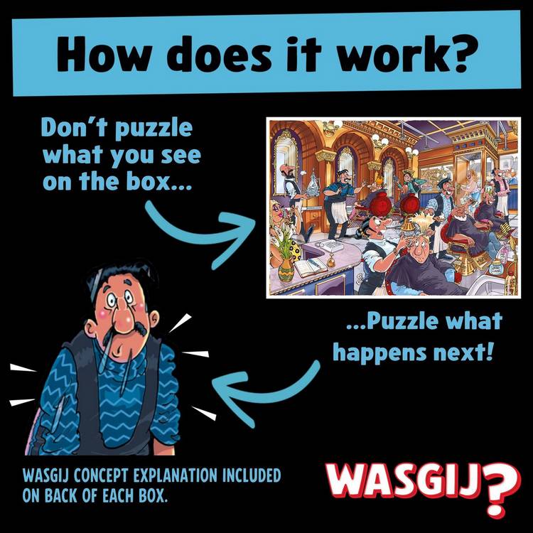 Wasgij Destiny A Close Shave 1000 piece jigsaw puzzle, UK version