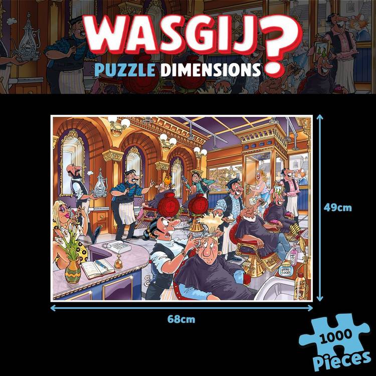 Wasgij Destiny A Close Shave 1000 piece jigsaw puzzle, UK version