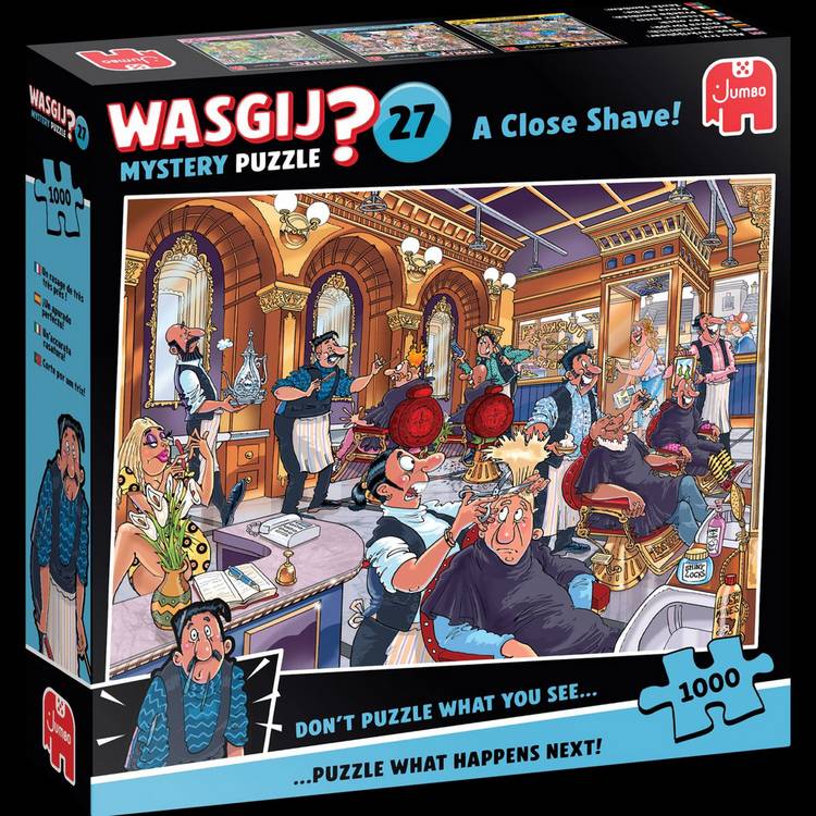 Wasgij Destiny A Close Shave 1000 piece jigsaw puzzle, UK version