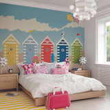 Argos Origin Murals Beach Huts Multicolour Wall Mural W50cm x L19.6m- Buy online at McGrocer